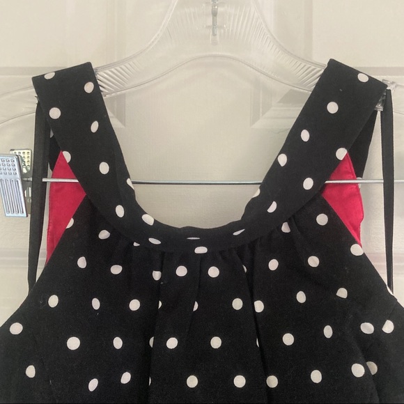 Black-and-white polka dot dress - Picture 2 of 5